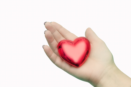 Heart in hand. Valentine's day. Feast of lovers.の写真素材