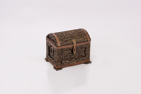 Wooden chest for clothes and things. Retro style. Dowry.の写真素材