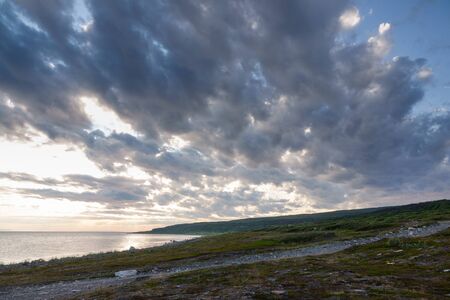 shore of the Arctic Ocean, Sredny peninsulaの写真素材