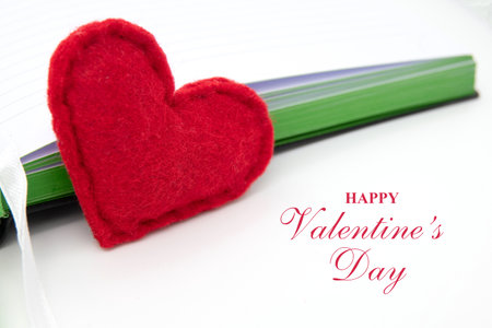 Valentines day red heart Holidays cardの写真素材