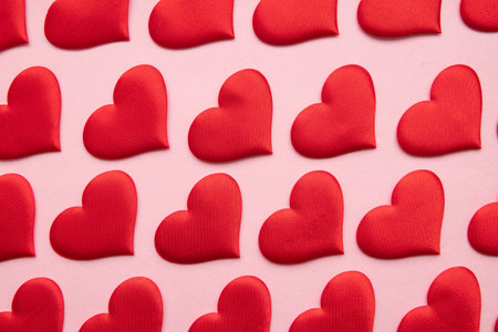 Valentines day red heart Holidays cardの写真素材