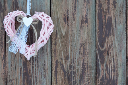 Valentines day red heart Holidays cardの写真素材