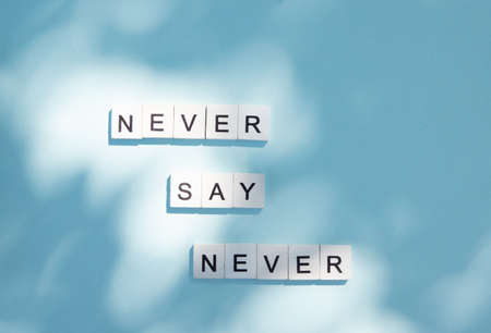 Words Have Power word cube on wood background, English language learning conceptの写真素材