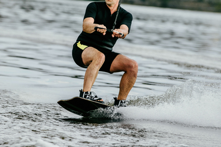 wakeboarding water sport in summer outdoor activitiesの写真素材