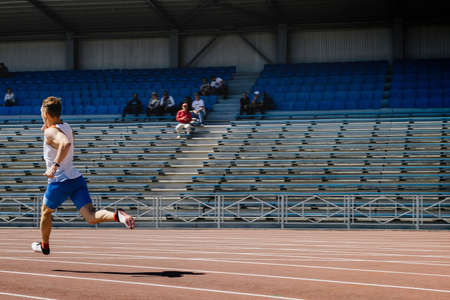 male runner run stadium sprint raceの写真素材