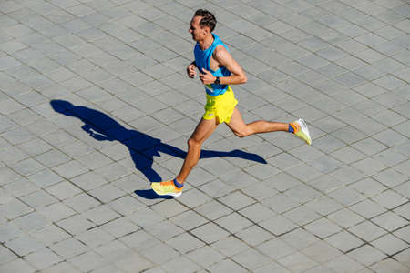 Kazan, Russia - May 15, 2022: male runner athlete run during Kazan Marathonのeditorial素材