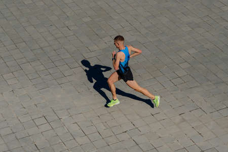 Kazan, Russia - May 15, 2022: runner athlete running during Kazan Marathonのeditorial素材