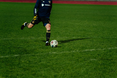 Sochi, Russia - October 5, 2022: goalkeeper of Russian national team in Adidas football uniformのeditorial素材