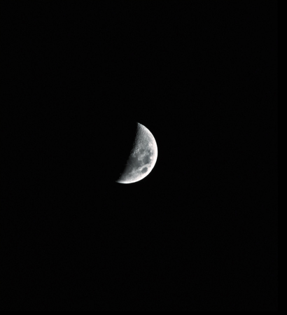 First quarter of the Moonの写真素材