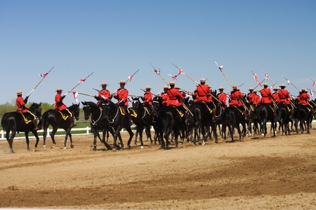 Ottawa Ontario Canada. May 2011. Each year before they start their tour, the RCMP musical ride performs an Inspectors Review, once approved they commence their summer tour.のeditorial素材