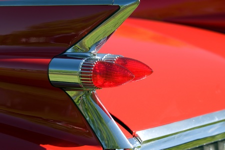The tail lights on a vintage Cadillac Fleetwood. のeditorial素材