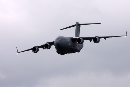 St. Thomas, Canada - June 25, 2011: A Canadian Forces C-17  Globemaster cargo and transport plane in...