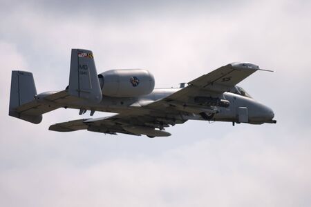 June 26, 2011. St. Thomas Ontario Canada. A United States A-10C Thunderbolt II in flight at the...