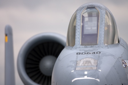 St. Thomas, Canada - June 24, 2011: A detail photo of an Fairchild-Republic A-10 Thunderbolt II on...