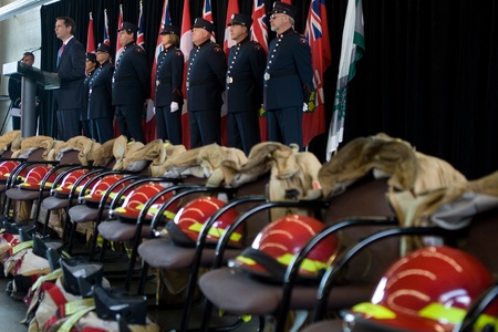 London, Canada - September 11, 2011: On the 10th anniversary of the attacks on the United States,...