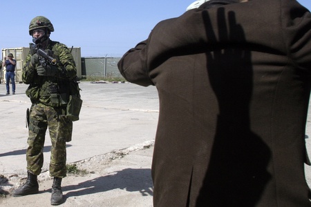 Meaford Ontario Canada. May 11, 2008. Canadian solidiers participate in the Canadian Forces...
