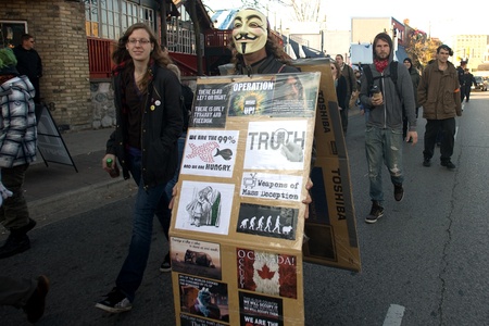London Ontario, Canada - November 12, 2011. What started out as a rally in Victoria Park, where...