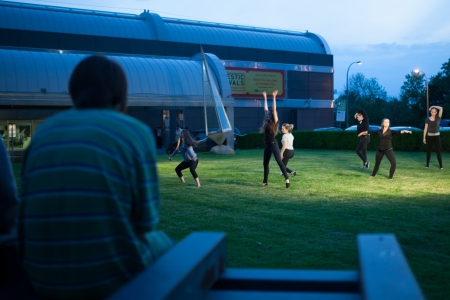 The third annual Nuit Blanche, or \"White Night\" festival took place on June 15, 2013 in London Ontario. The festival features access to galleries, museums, laneways, sidewalks alleys and parks will become locations to engage audiences in a variety of arのeditorial素材