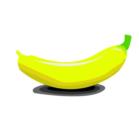simple illustration clip art vector Yellow bananaのイラスト素材