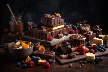 Explore a chocolate lover's paradise at our decadent chocolate buffetの素材