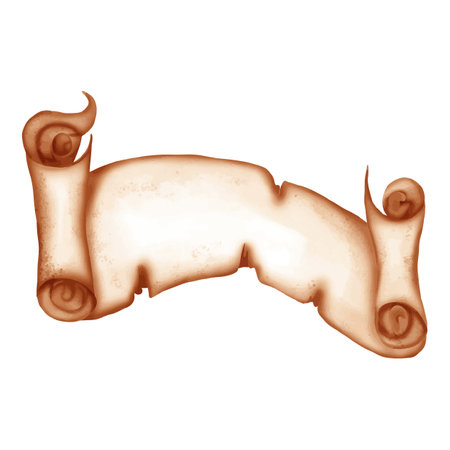 Vintage Scroll for Timeless Messagesのイラスト素材