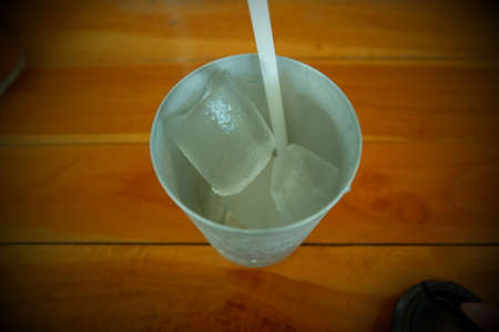 ice and glassの写真素材