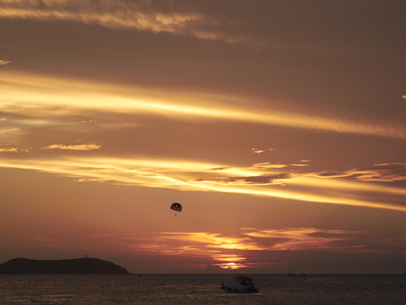 Sunset in Sant Antoni de Portmanyの写真素材