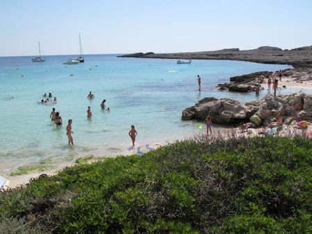 Minorca, Spain - September 01, 2013: tourists in cala binibequer
のeditorial素材