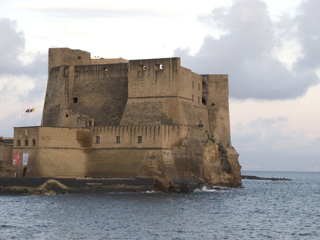Naples, Italy - May 13, 2010: View of castel dell Ovoのeditorial素材