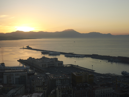 sunset in Naplesの写真素材