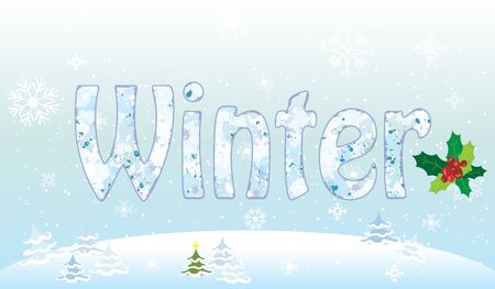 Winter pattern christmas theme mistletoe vector illustrationのイラスト素材