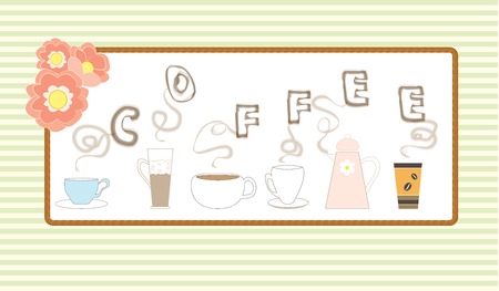 Espresso pattern coffee cup design vector illustrationのイラスト素材