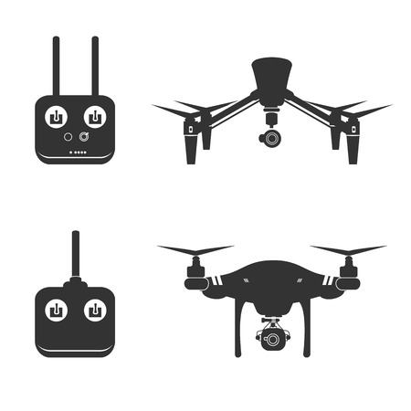 Drone Video Aerial Fly Vector Illustrationのイラスト素材