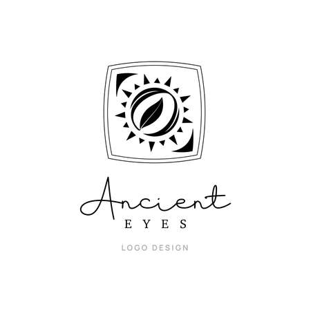 A logo or icon that related to the eyes, ancient, and mysterious.  Corporate, business, and enterprise logo.のイラスト素材