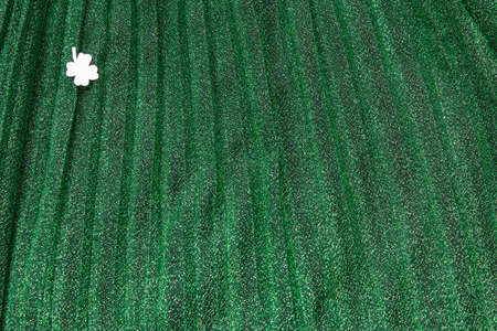 paper clover st. Patrick's day on green luster background.の写真素材