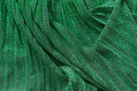 Green luster festive pleated backgroundの写真素材