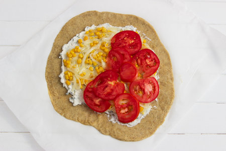 Galette rich dough process before bakingの写真素材