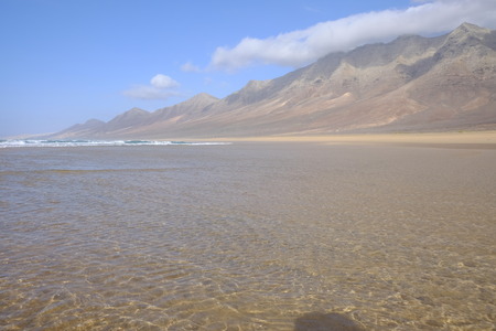 Famous beach Cofete on Fuerteventura, Spain.