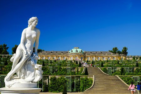 POTSDAM, GERMANY - AUGUST 29, 2017:  Sans-Souci Palace in Posdam in Germany.のeditorial素材