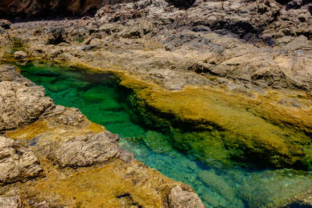Lagoon at Los Molinos beach on the Canary island of Fuerteventura.