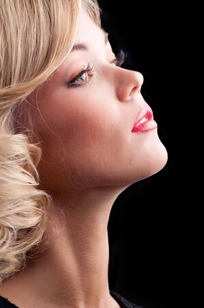 portret of a beautiful young fashion girlの写真素材