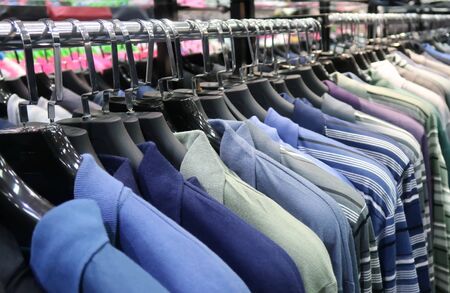 Shirts on displayの写真素材