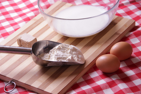 Fresh dough ingredientsの写真素材