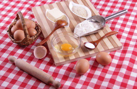 Fresh dough ingredientsの写真素材