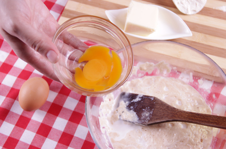 Fresh dough ingredientsの写真素材