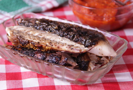 Grilled mackerelの写真素材