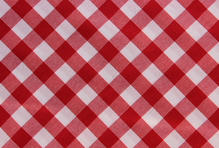 Red and white tableclothの写真素材