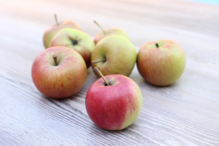 Organic applesの写真素材