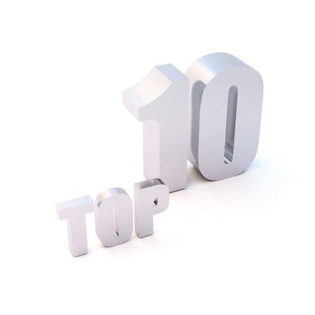 isolated 3d text "TOP 10"の写真素材