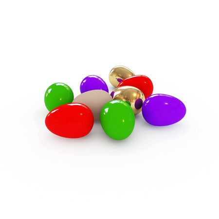 Colorful easter eggsの写真素材